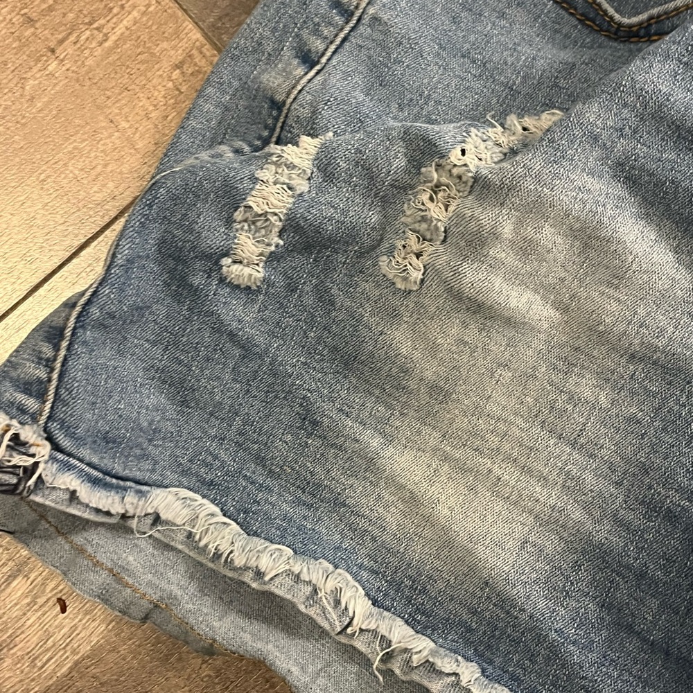 Distressed Denim Shorts